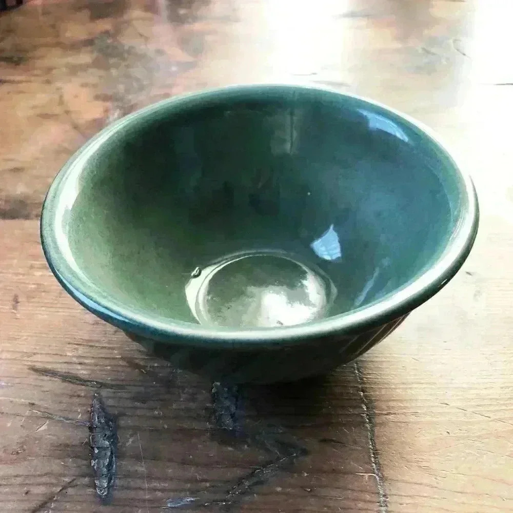 Vintage Small Green Ceramic Bowl - Picture 3 of 5